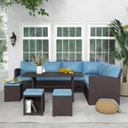 My Depot Outdoor Rattan Sofa 7-Piece Set 
Blue
SPMD-OLJOV16