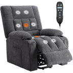 Recliner Vibration Massage Home Theater Seat with Lumbar Support and Heating, Adjustable Electric Lift Chair for Living Room