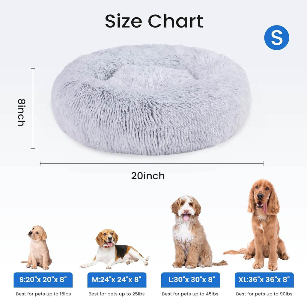 MyDepot Round Pet Bed 
Size Chart  S