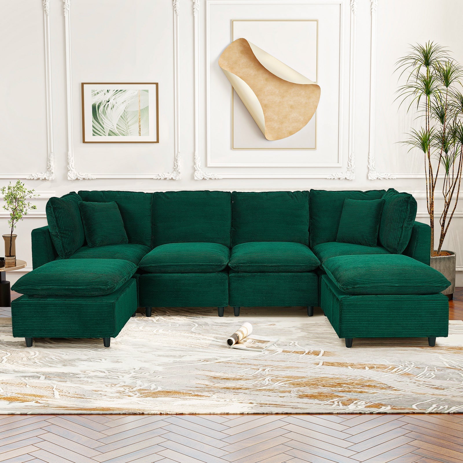 MyDepot Sectional Sofa
Drak Green
SPMD-2163GN-4-1-1