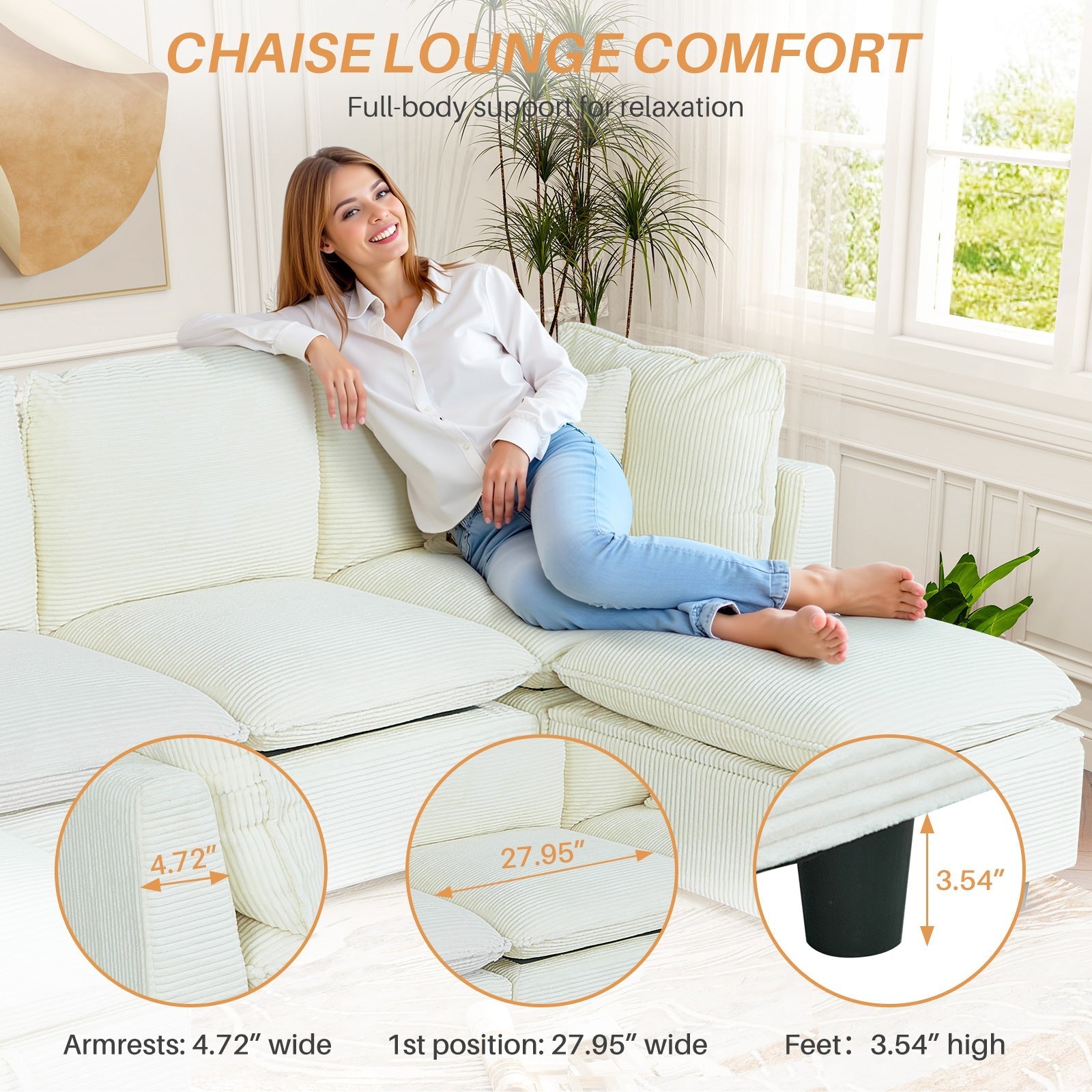 MyDepot Sectional Sofa
CHAISE LOUNGE COMFORT