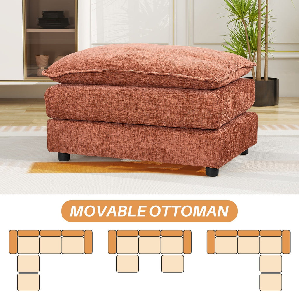 My Depot Sectional Sofa Cloud Couch 
MOVABLE OTTOMAN
