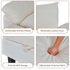 MyDepot Sectional Sofa Corduroy Cloud Couch
Product details
Comfortable Armrest Pillows
Removable Cushion Cover
Footrest With Storage
High-quality Corduroy Fabric