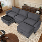 MyDepot Sectional Sofa Corduroy Cloud Couch
Gray
SPMD-2181GY-3-1-1