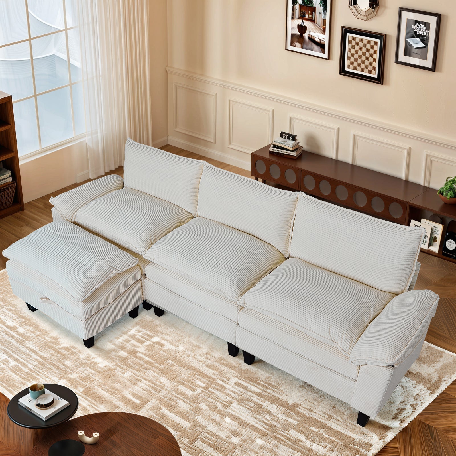 MyDepot Sectional Sofa Corduroy Cloud Couch
Beige
SPMD-2181BG-3-1