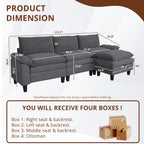 MyDepot Sectional Sofa Corduroy Cloud Couch
PRODUCT
DIMENSION