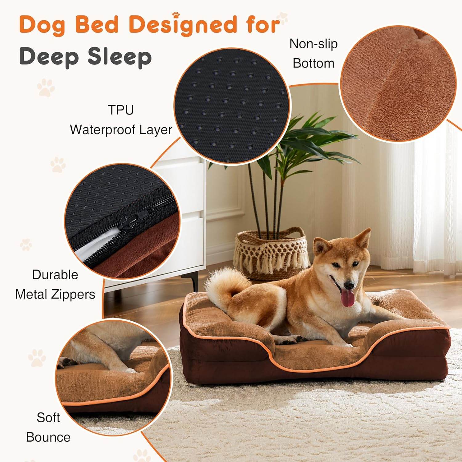 MyDepot Square Pet Bed
Dog Bed Designed for
Deep Sleep