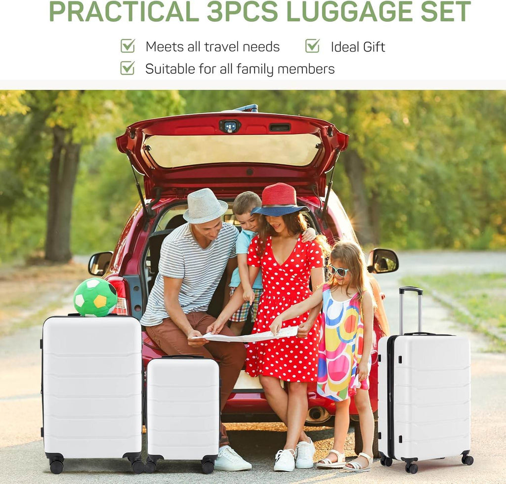 Luggage Suitcase with TSA Lock, Hard Shell Rolling Suitcase with Spinner Wheels, Expandable Lightweight Luggage