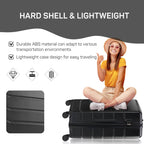 Luggage Suitcase with TSA Lock, Hard Shell Rolling Suitcase with Spinner Wheels, Expandable Lightweight Luggage
