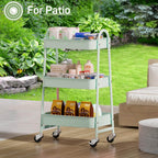 MyDepot Utility Cart 3-Tier Kitchen Storage Rack 
For Patio