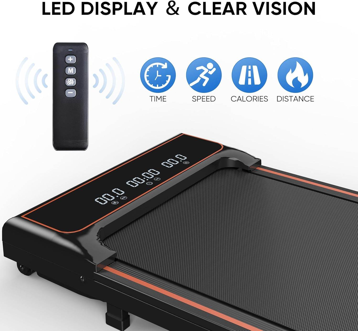 MyDepot Walking Pad Treadmill 
LED DISPLAY & CLEAR VISION